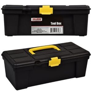 12-inch Tool Box Black/Yellow Hand Held